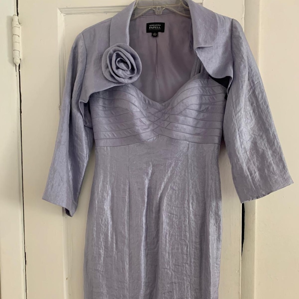 Adrianna Papell Lavender Cocktail Dress with Bolero Jacket